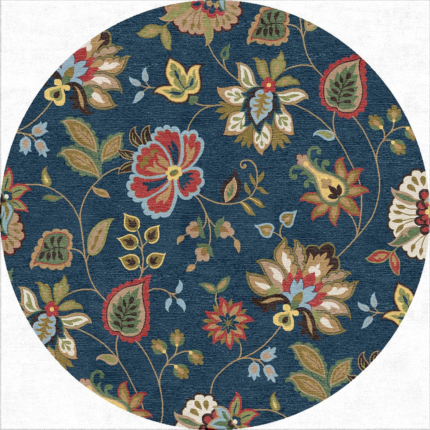 Hacienda Feria Medium Navy Round Rug