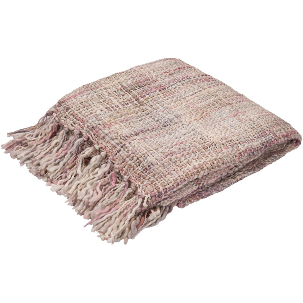 Hamlin Ham-03 Ivory/Pink Throw