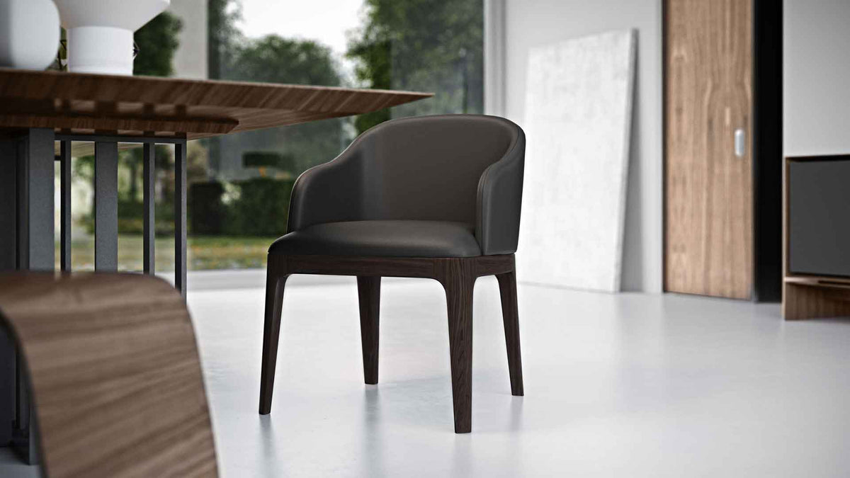 Wooster Dining Arm Chair Gunmetal