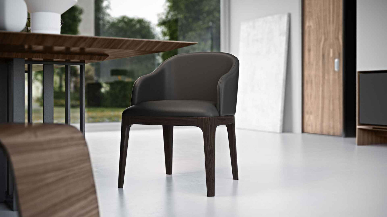 Wooster Dining Arm Chair Gunmetal