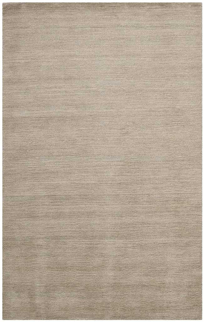 Light gray rectangular rug offers a calm, versatile look with softly striated texture