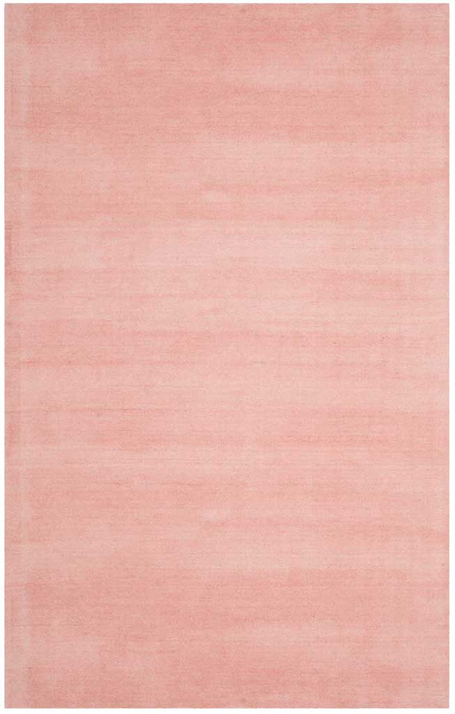 Light pink rug features fine tonal striations for a soft, understated foundation