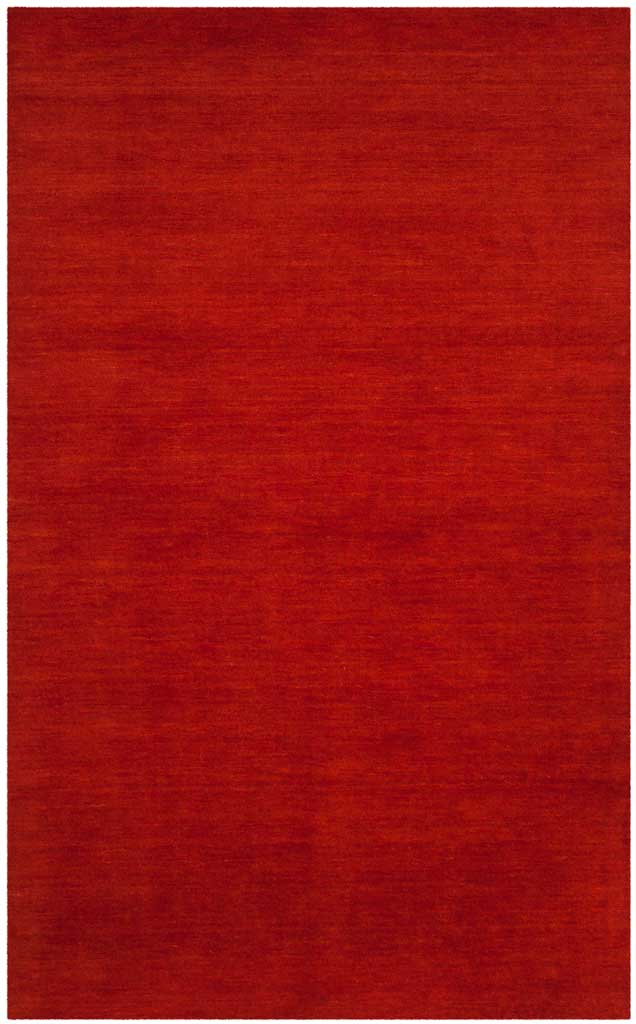 Crimson red rectangular rug offers a vibrant look with fine hand-loomed texture
