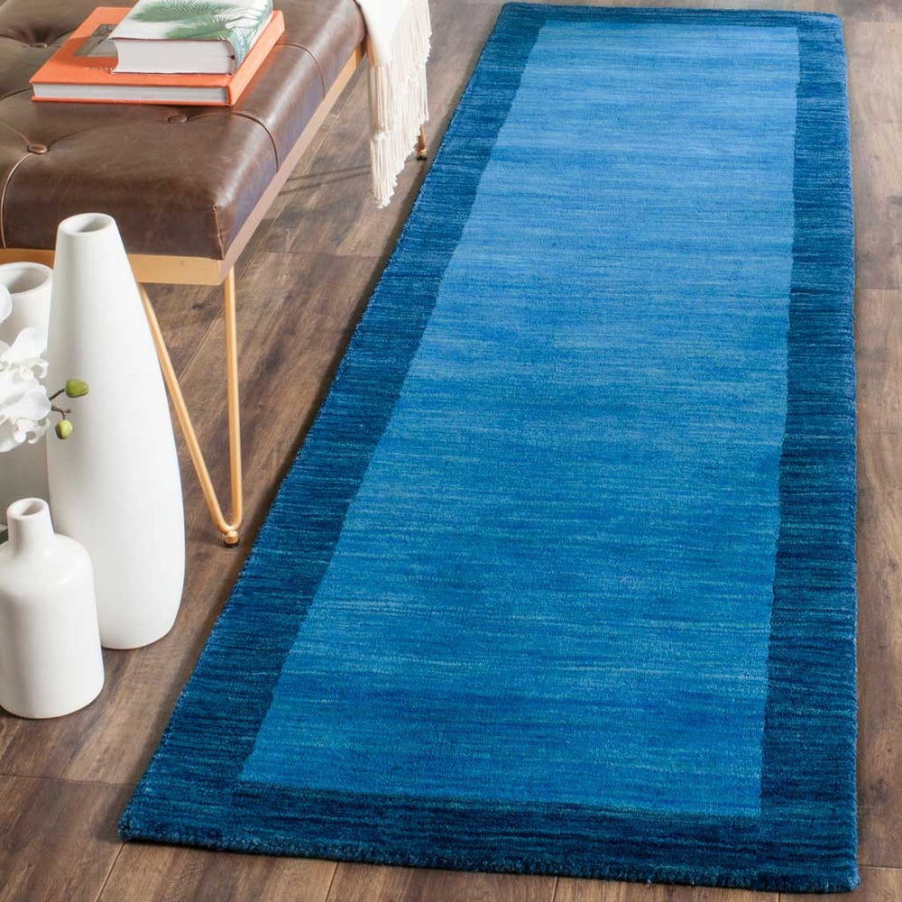 Himalaya Light Blue/Dark Blue Runner Rug
