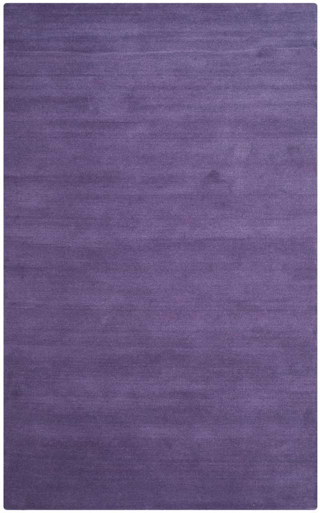 Purple area rug with soft striations that enrich its simple rectangular design