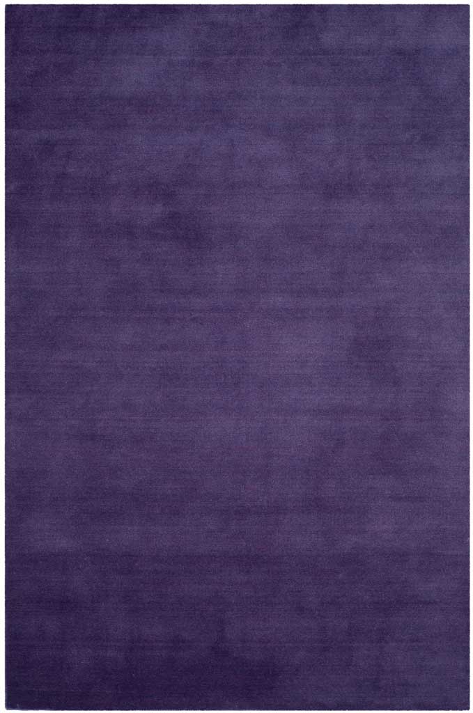 Deep purple rectangular rug with gentle tonal streaks and a clean, borderless outline