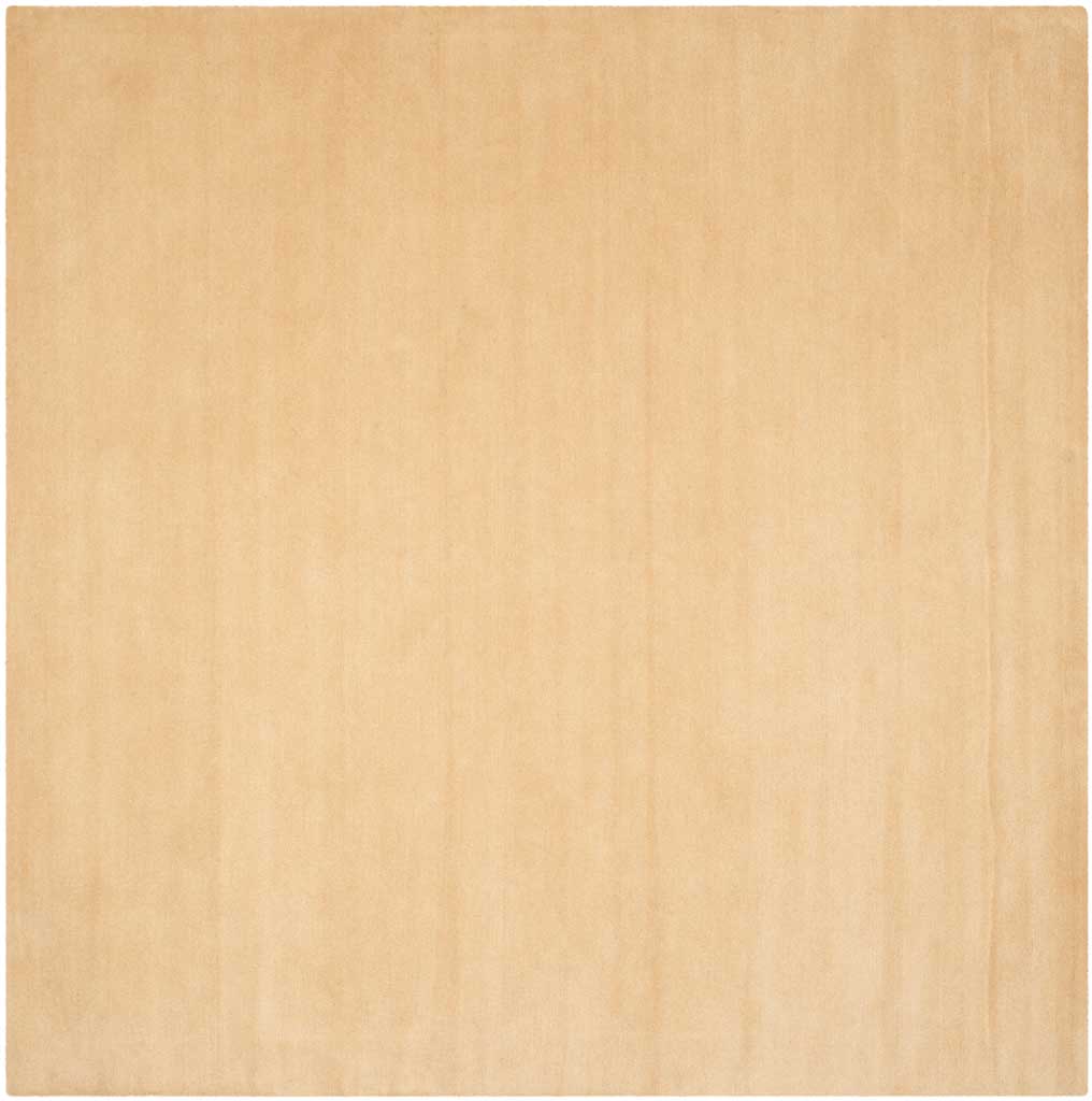 Square beige area rug with subtle texture and quiet tonal variation