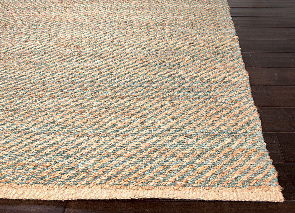 Himalaya Diagonal Weave Mineral Blue Area Rug