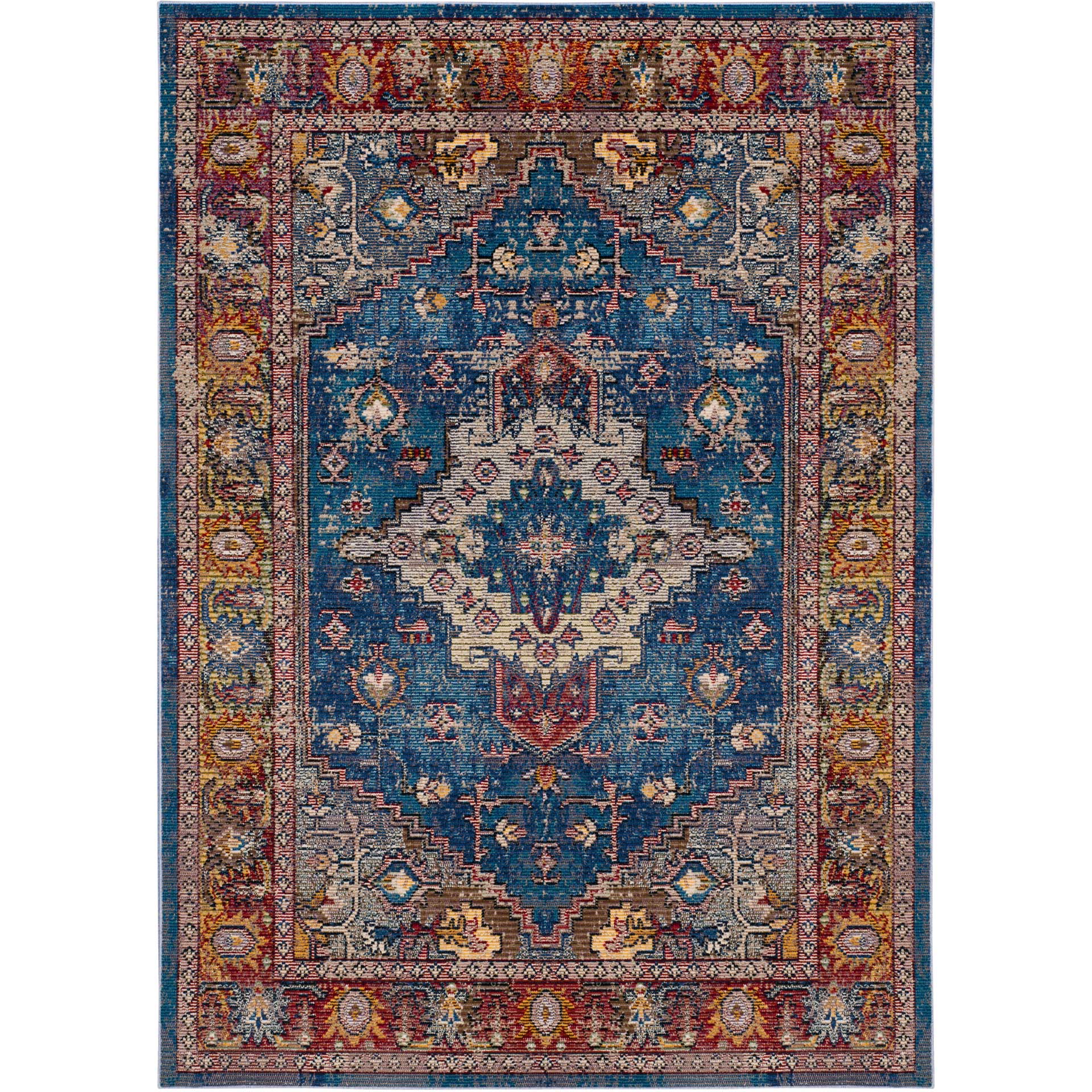 Harmony Blue/Rose Area Rug - Froy.com
