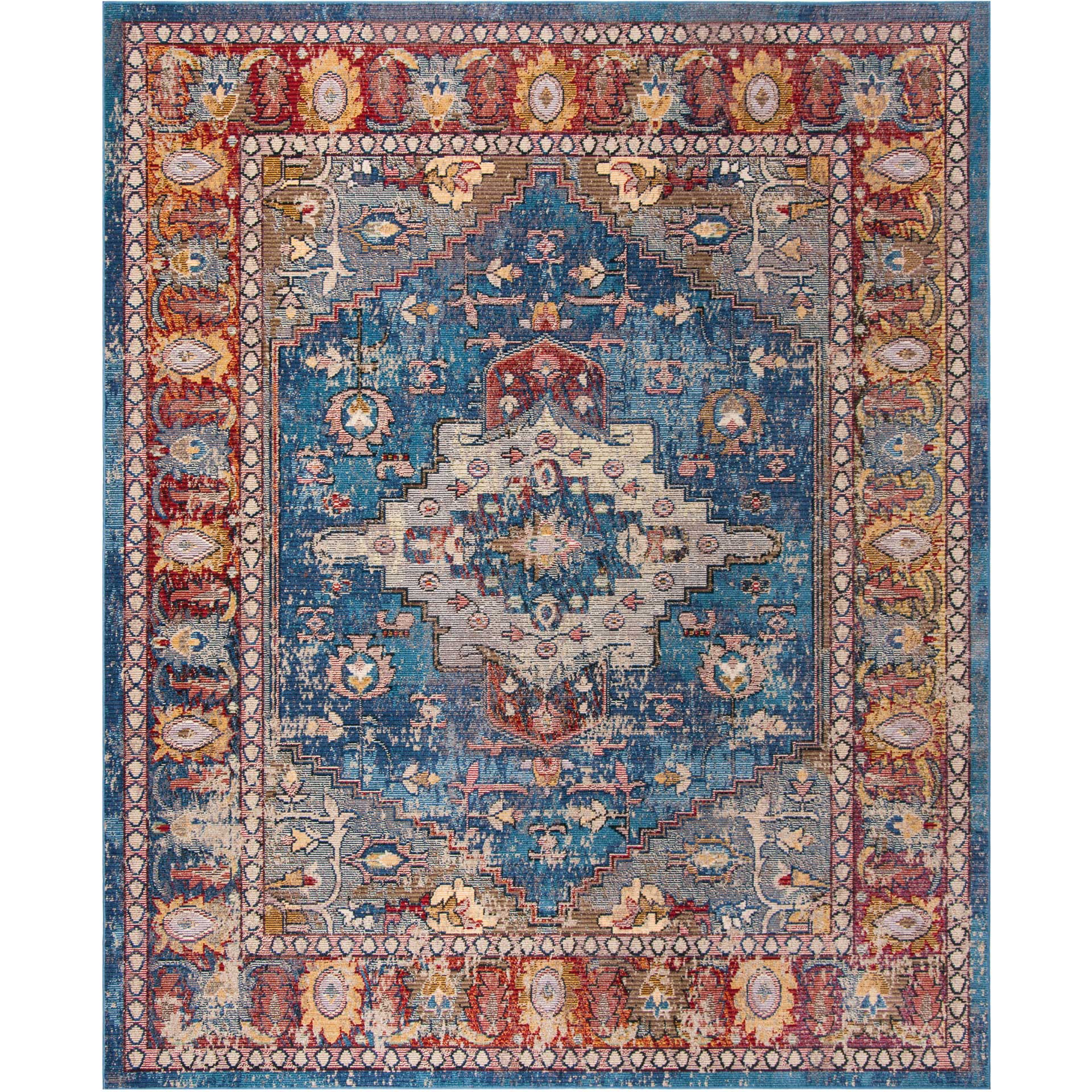 Harmony Blue/Rose Area Rug - Froy.com