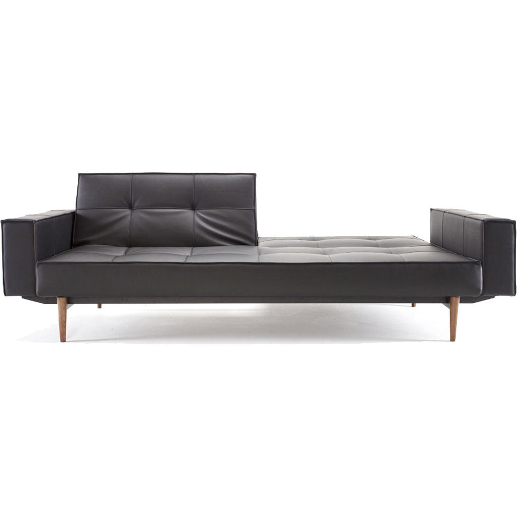 Stockholm Arm Sofa Black Leather