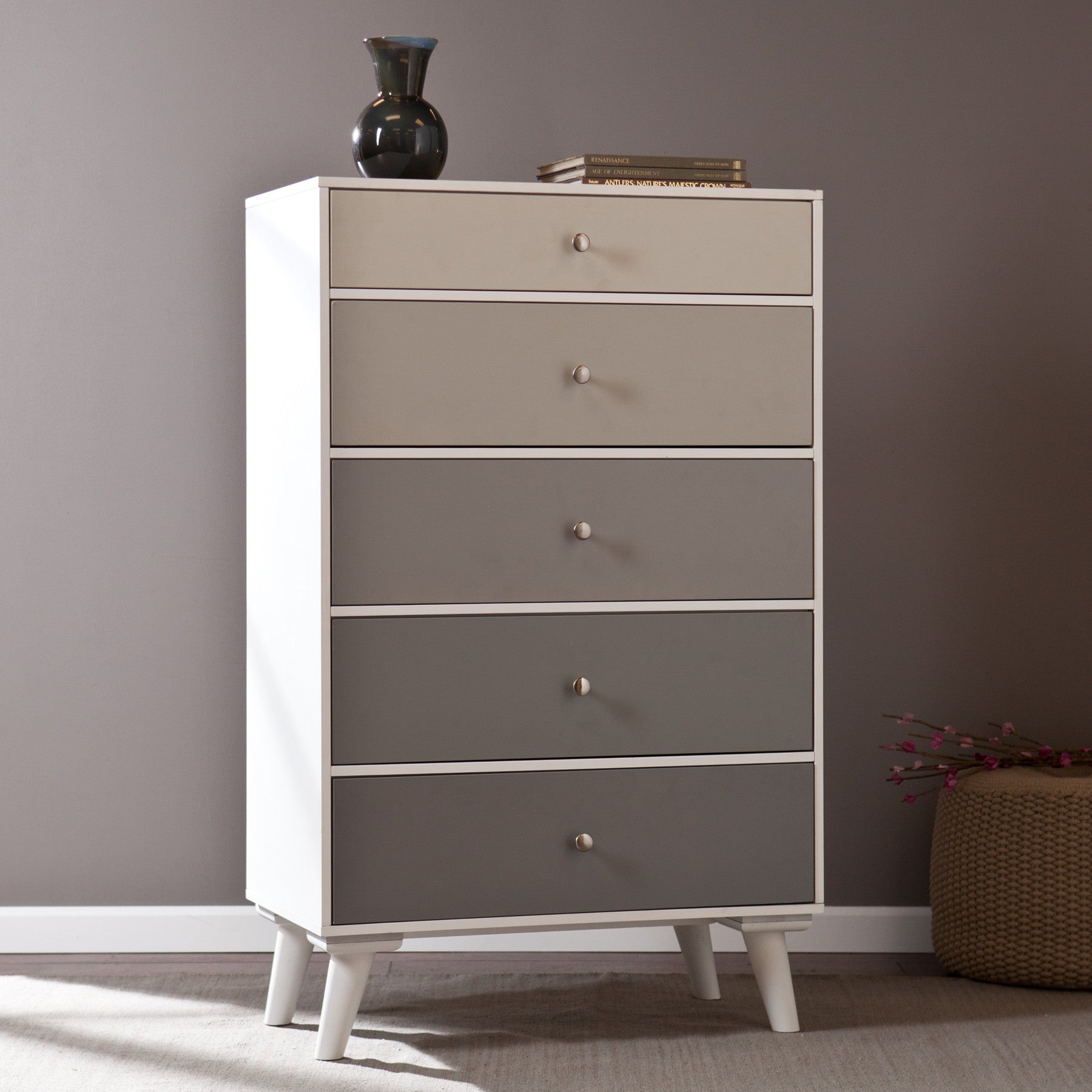 grey ombre dresser DIY Blue Ombre Dresser Tutorial