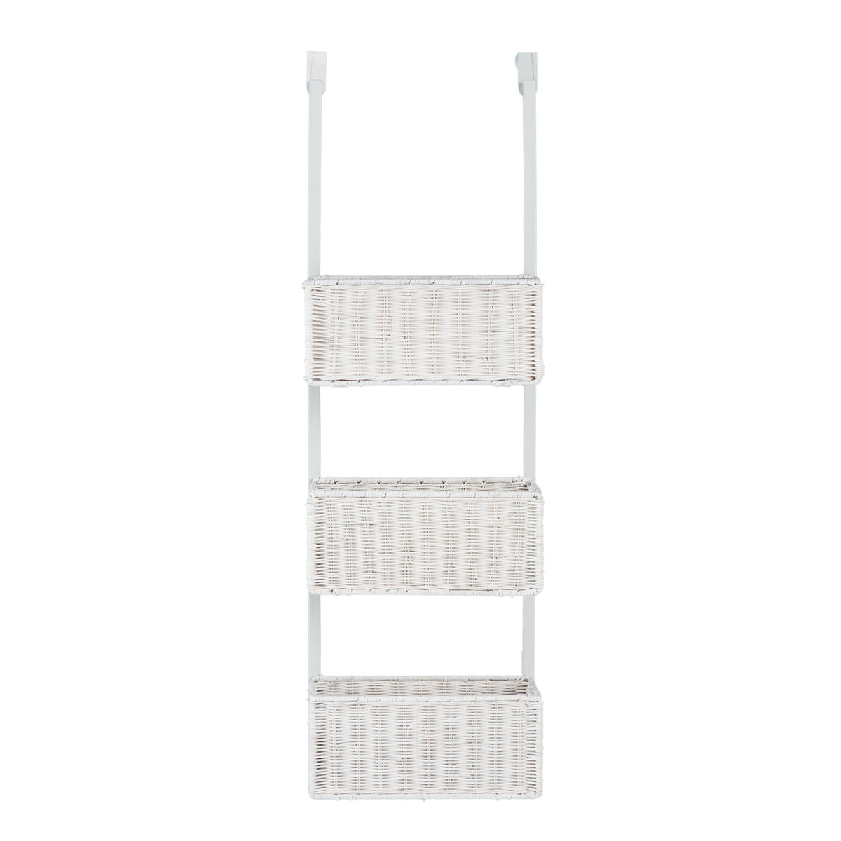 Over-The-Door 3-Tier Basket Storage White