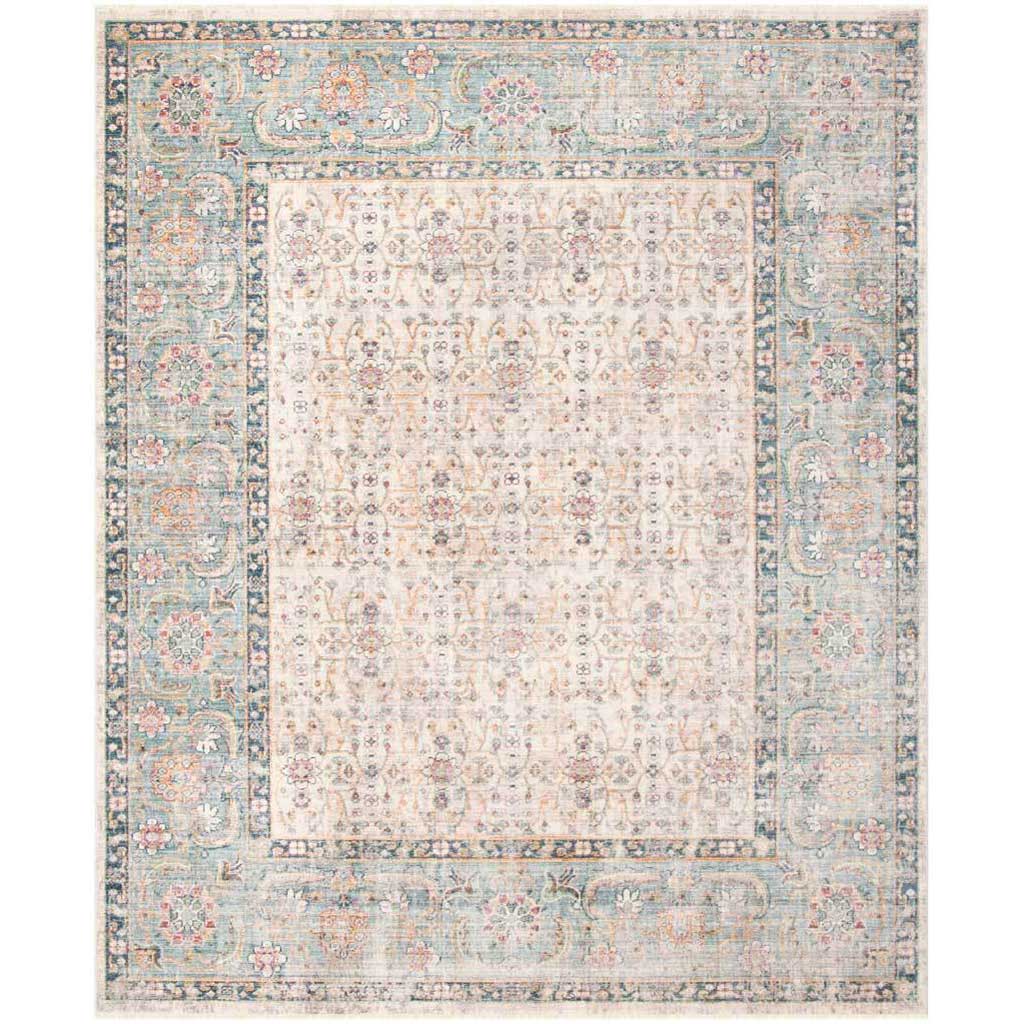 Illusion Cream/Light Blue Area Rug