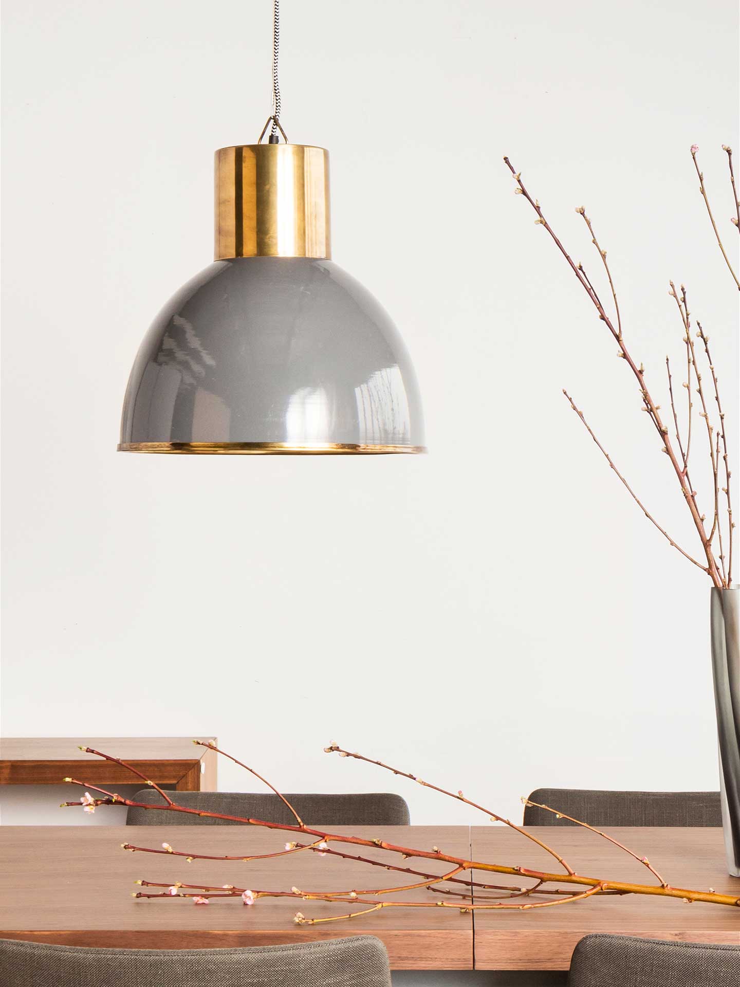 Leonard Pendant Lamp Gray