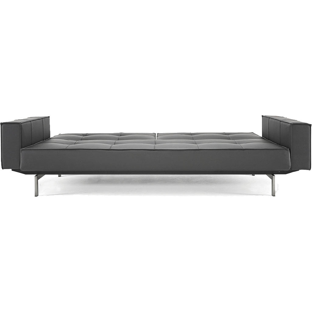 Stockholm Arm Sofa Steel Black Leather