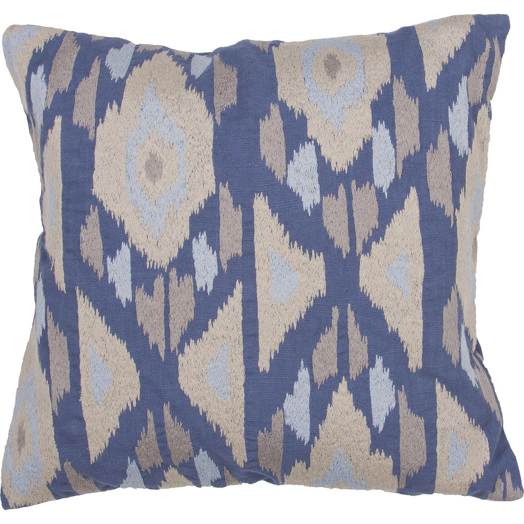 Charmed Jen09 Vintage Indigo/Creme Brulee Pillow