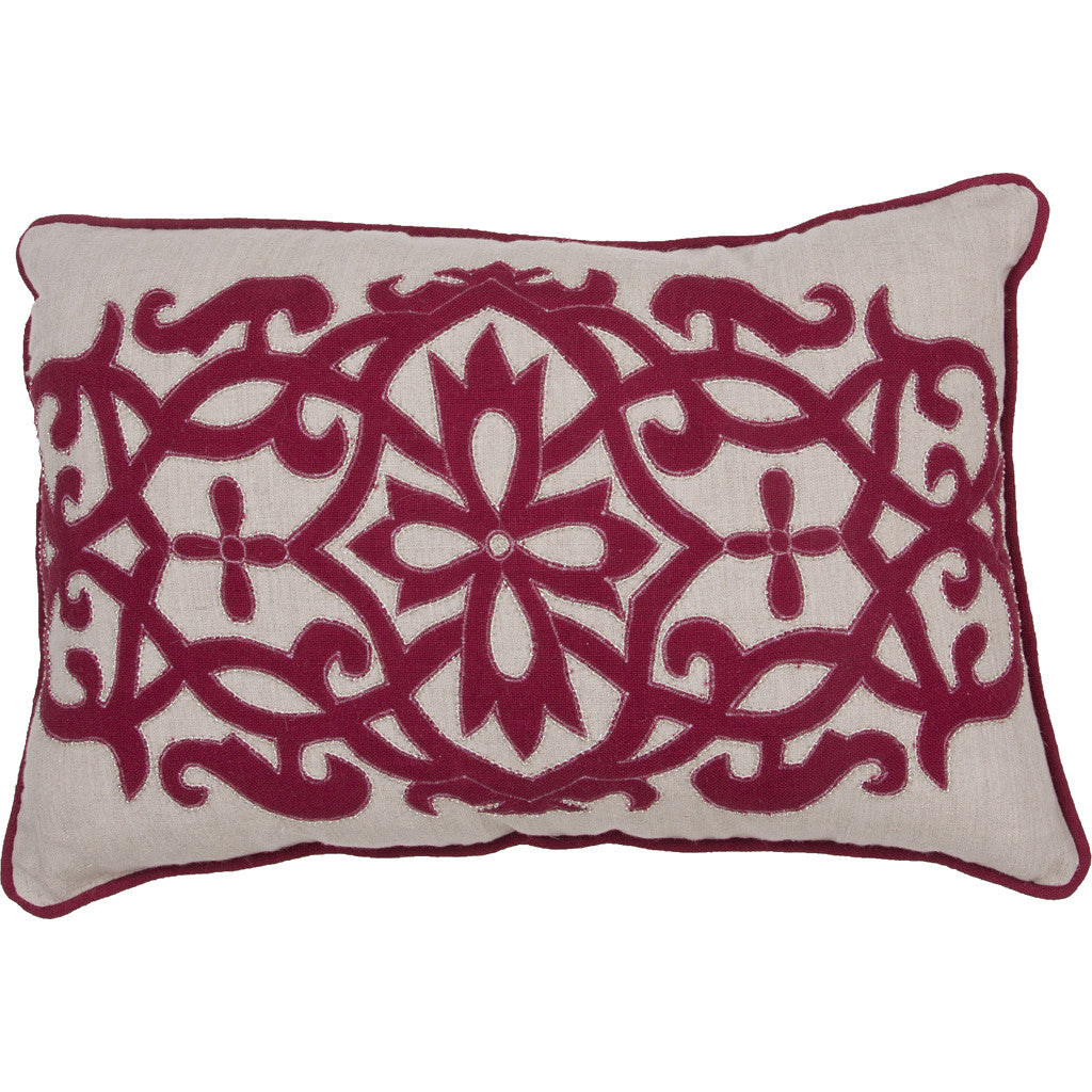 Inspired Jen02 Creme Brulee/Burnt Russet Pillow