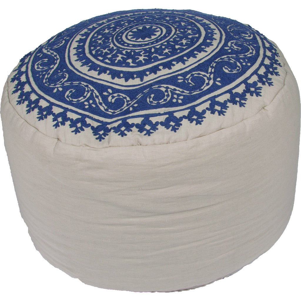 Inspired Lace Vintage Indigo/Creme Brulee Pillow