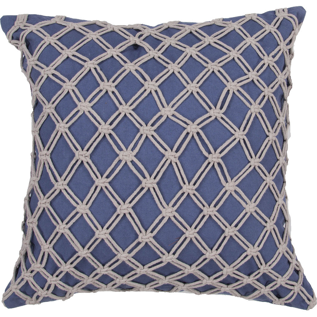 Timeless Jen08 Vintage Indigo/Creme Brulee Pillow