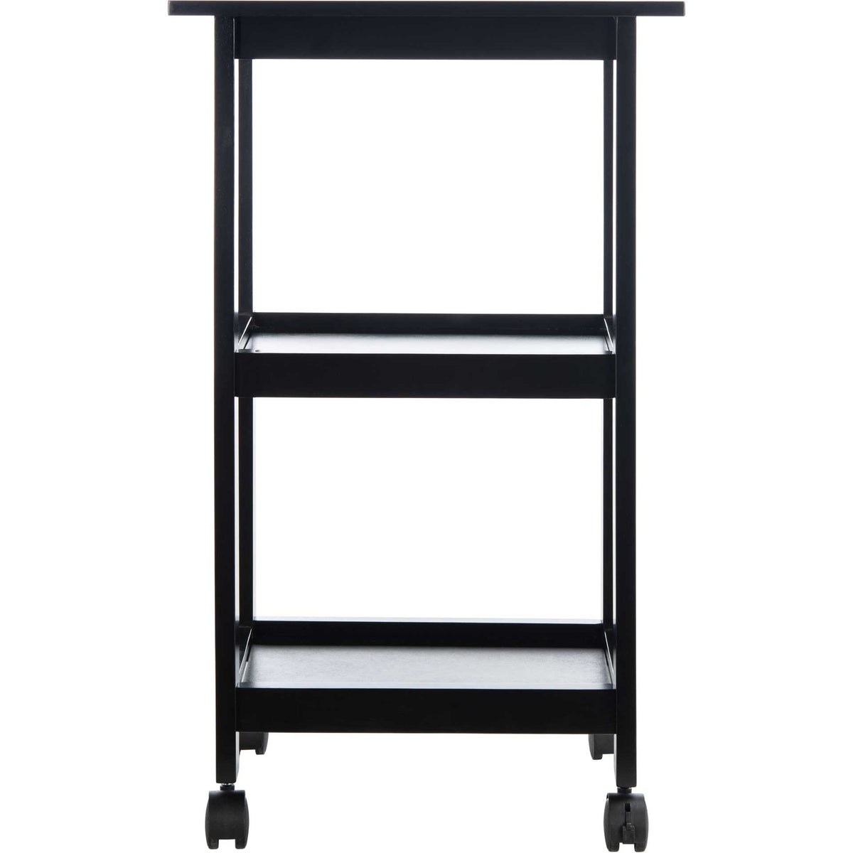 Bentlee 2 Shelf Kitchen Cart Black
