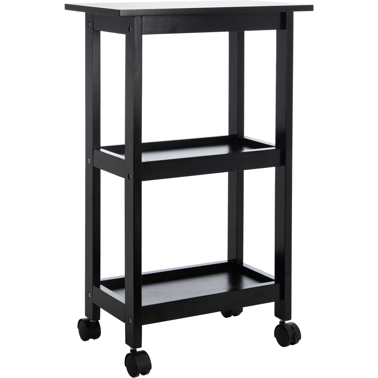 Bentlee 2 Shelf Kitchen Cart Black