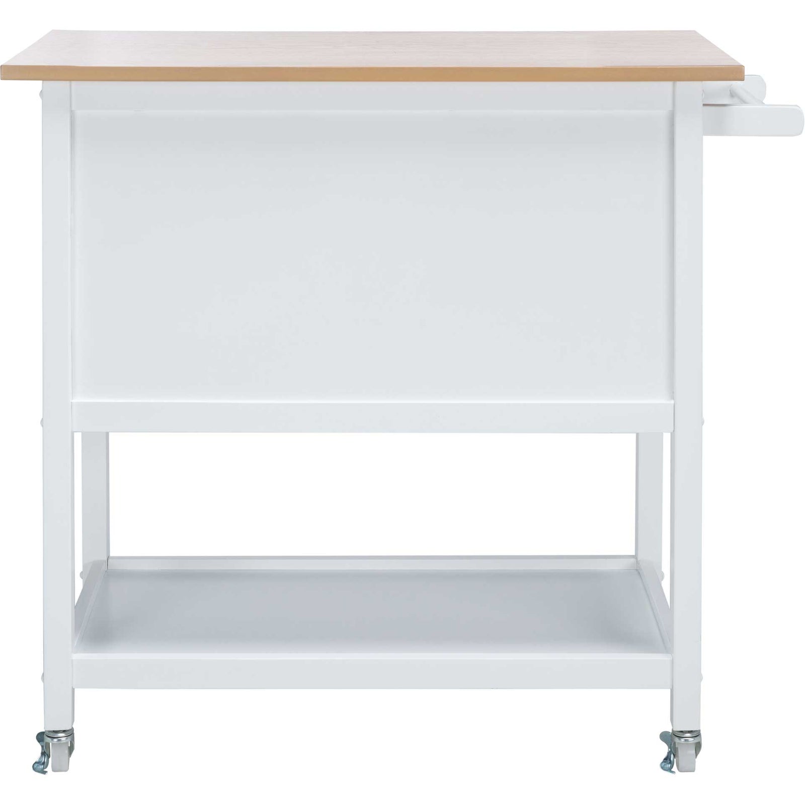 Dalit 2 Drawer 2 Shelf Kitchen Cart Natural/White