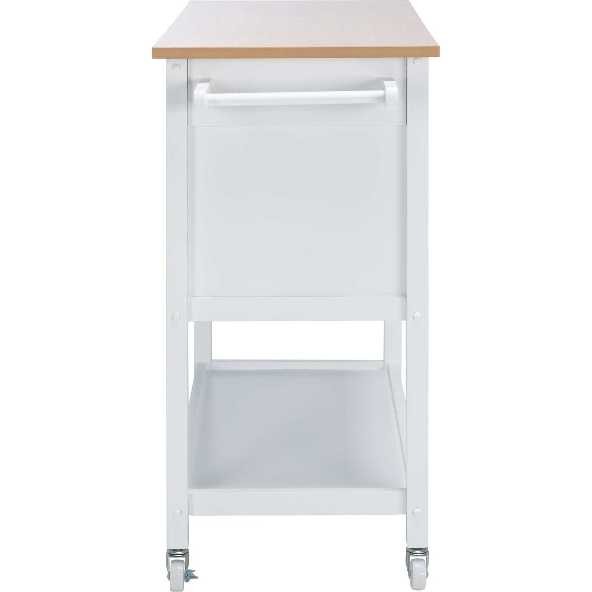 Dalit 2 Drawer 2 Shelf Kitchen Cart Natural/White