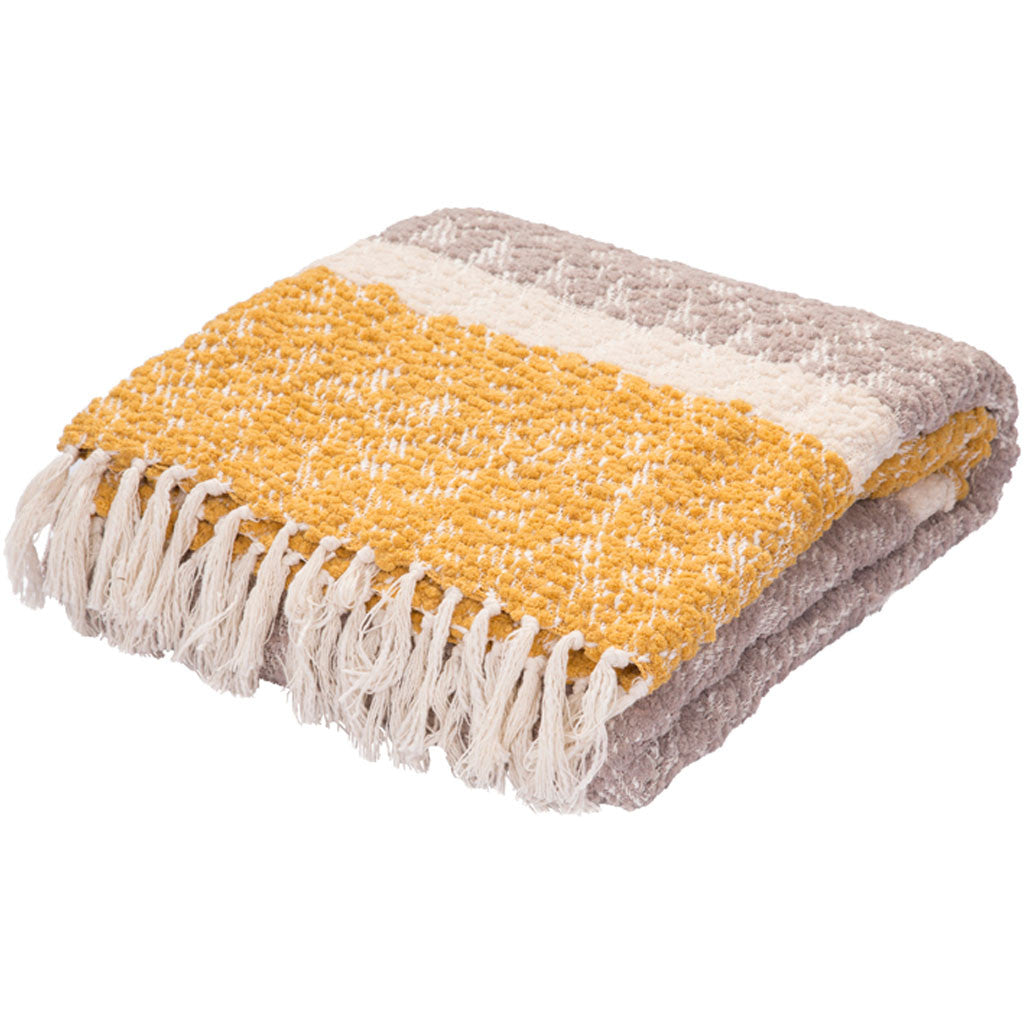 Kinley Kin-01 Gray/Yellow Throw