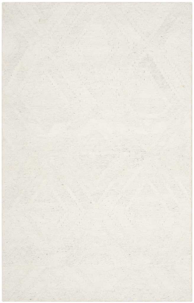 Solid ivory area rug with a soft, lightly textured surface