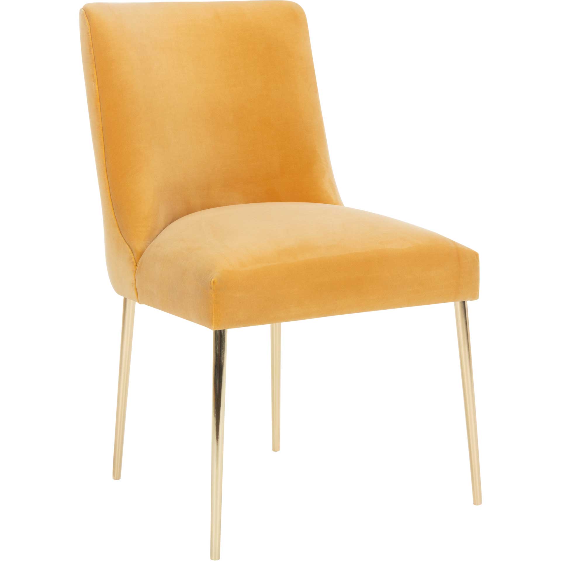 Nova Velvet Dining Chair Mustard
