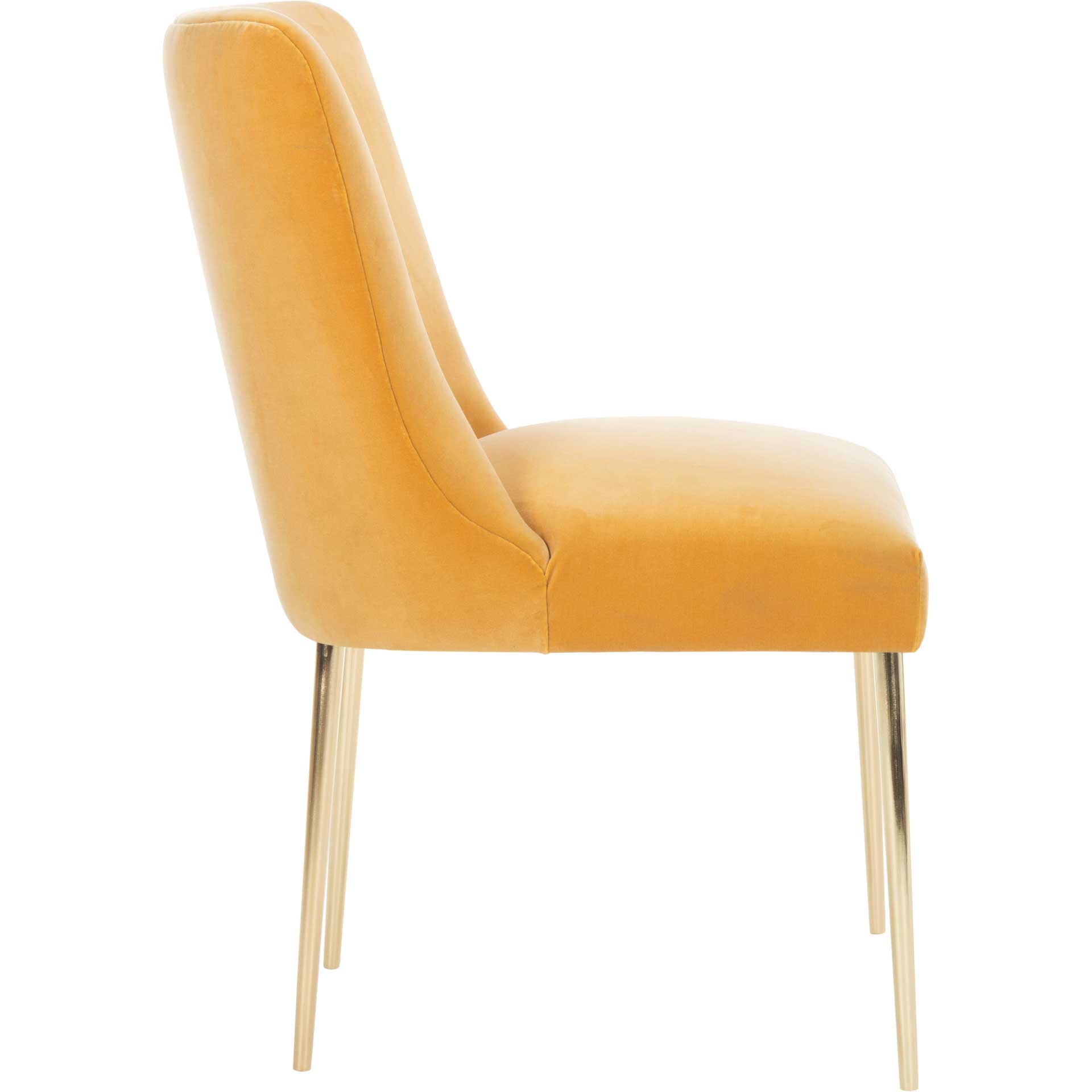 Nova Velvet Dining Chair Mustard