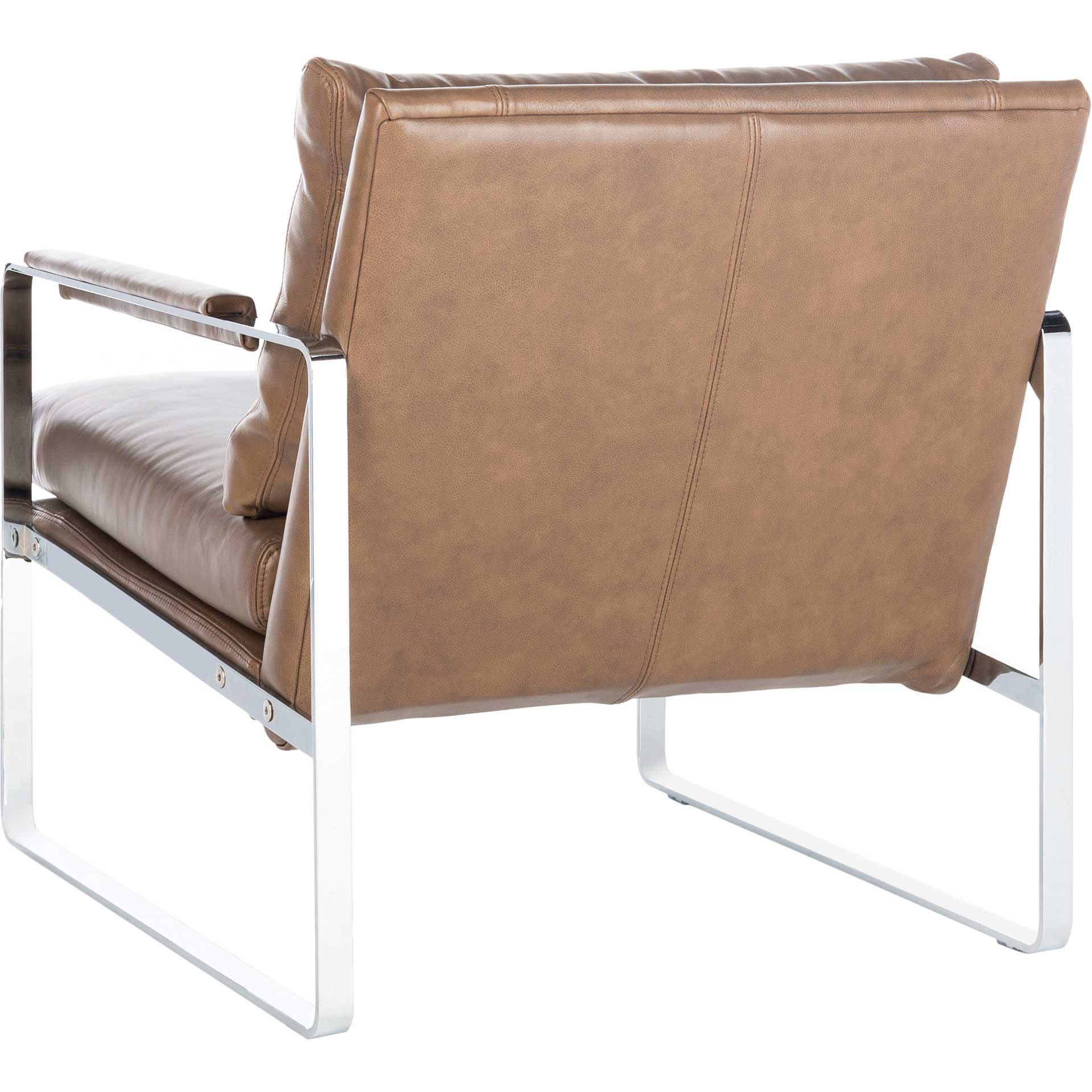 Estrella Metal Accent Chair Dark Brown/Silver
