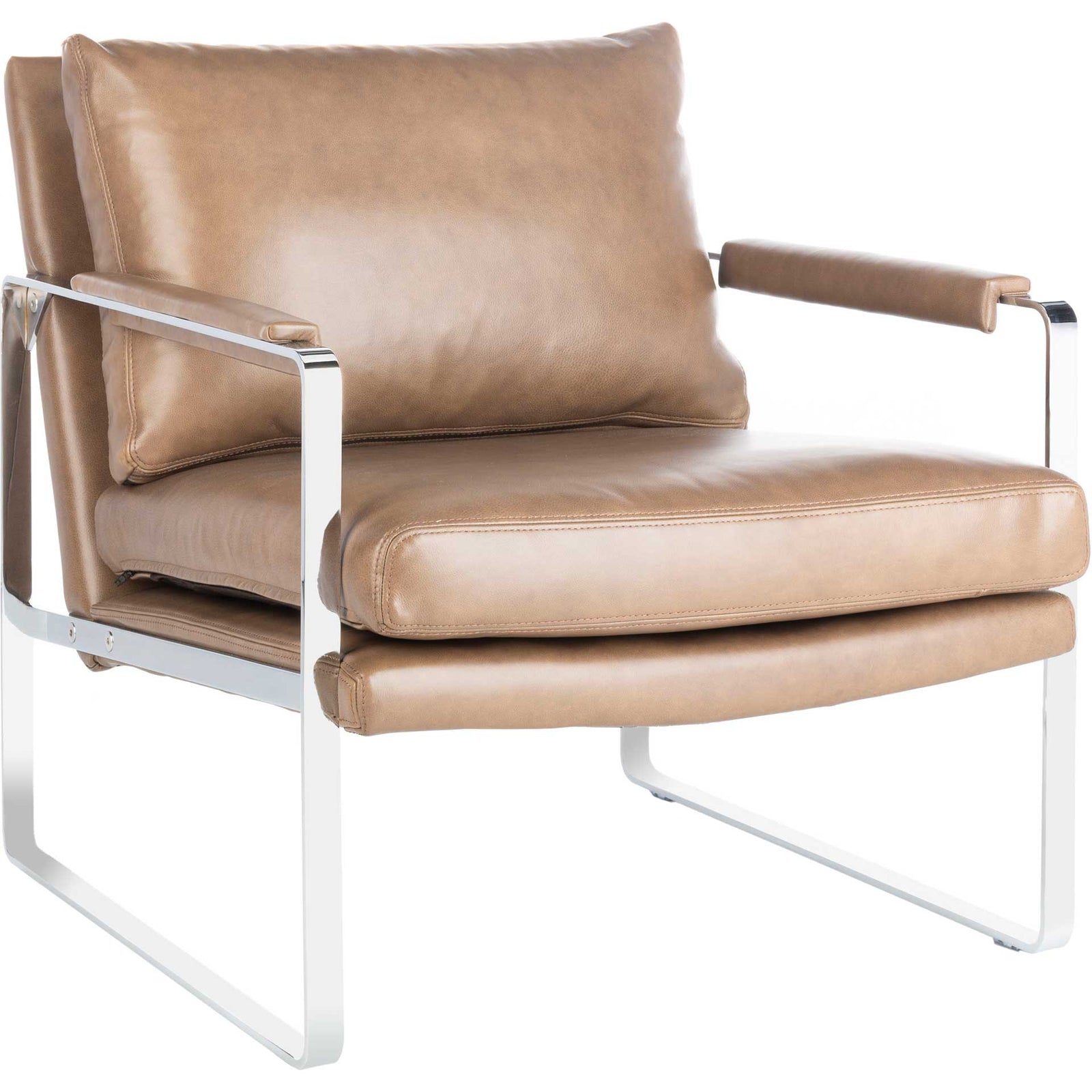 Estrella Metal Accent Chair Dark Brown/Silver