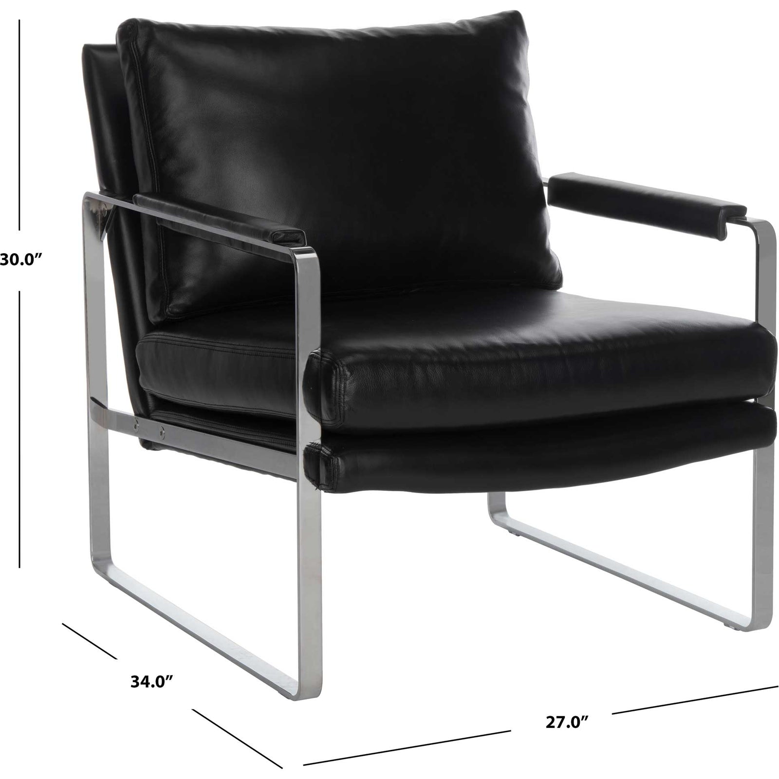 Estrella Metal Accent Chair Black/Silver