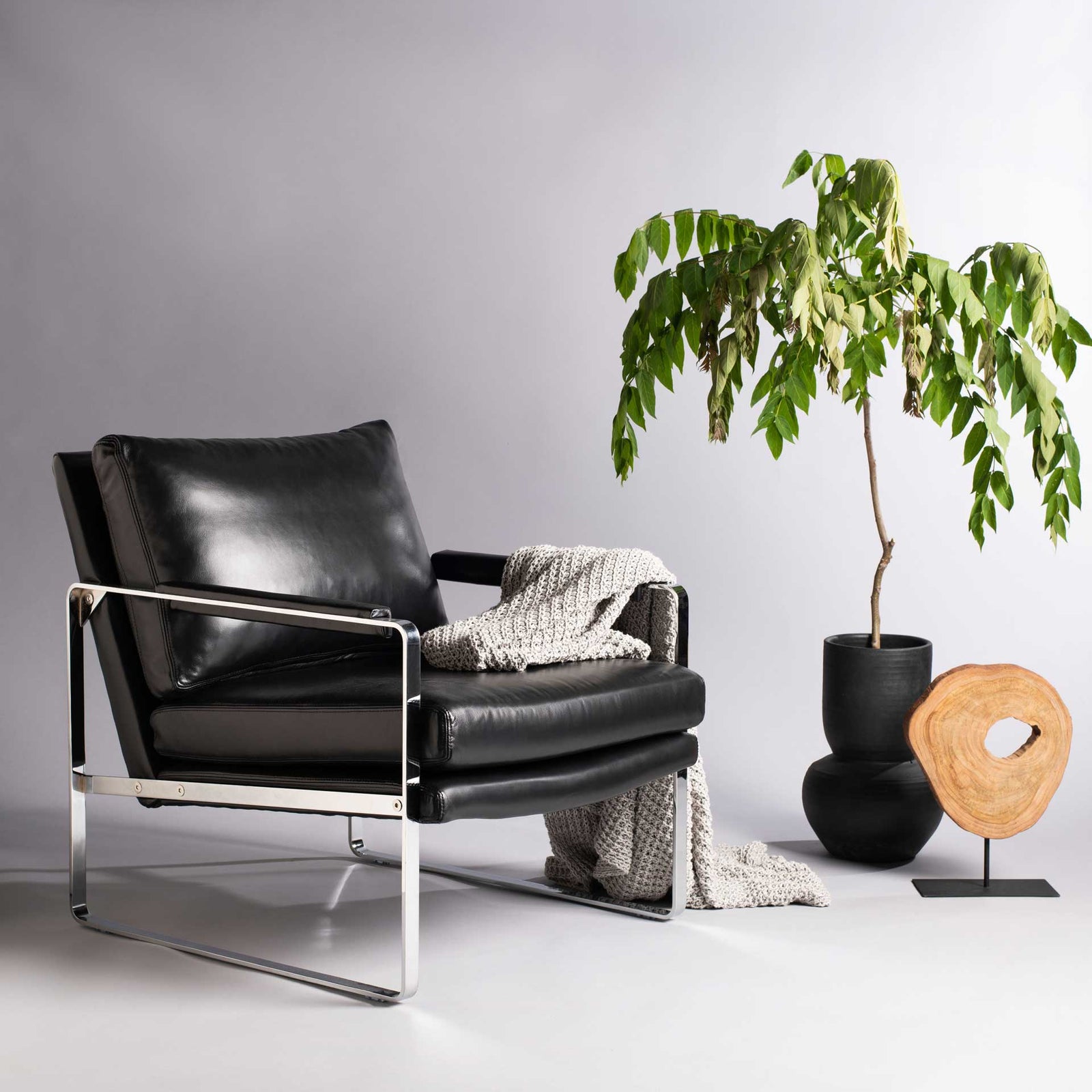 Estrella Metal Accent Chair Black/Silver