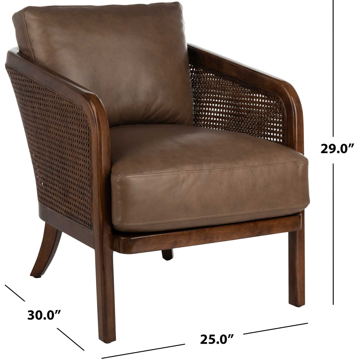 Caroline Barrel Back Chair Dark Brown