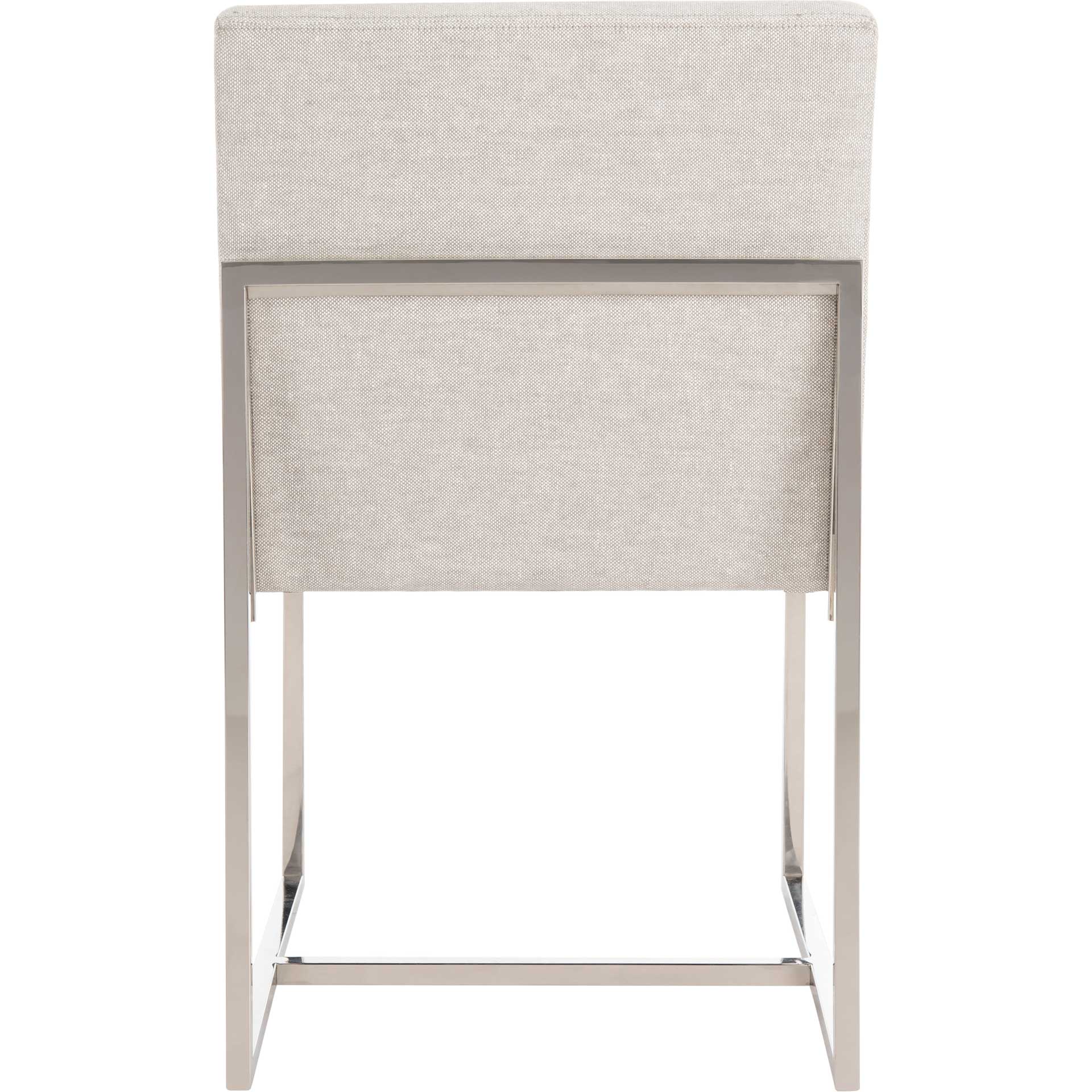 Lola Chrome Dining Chair Gray/White