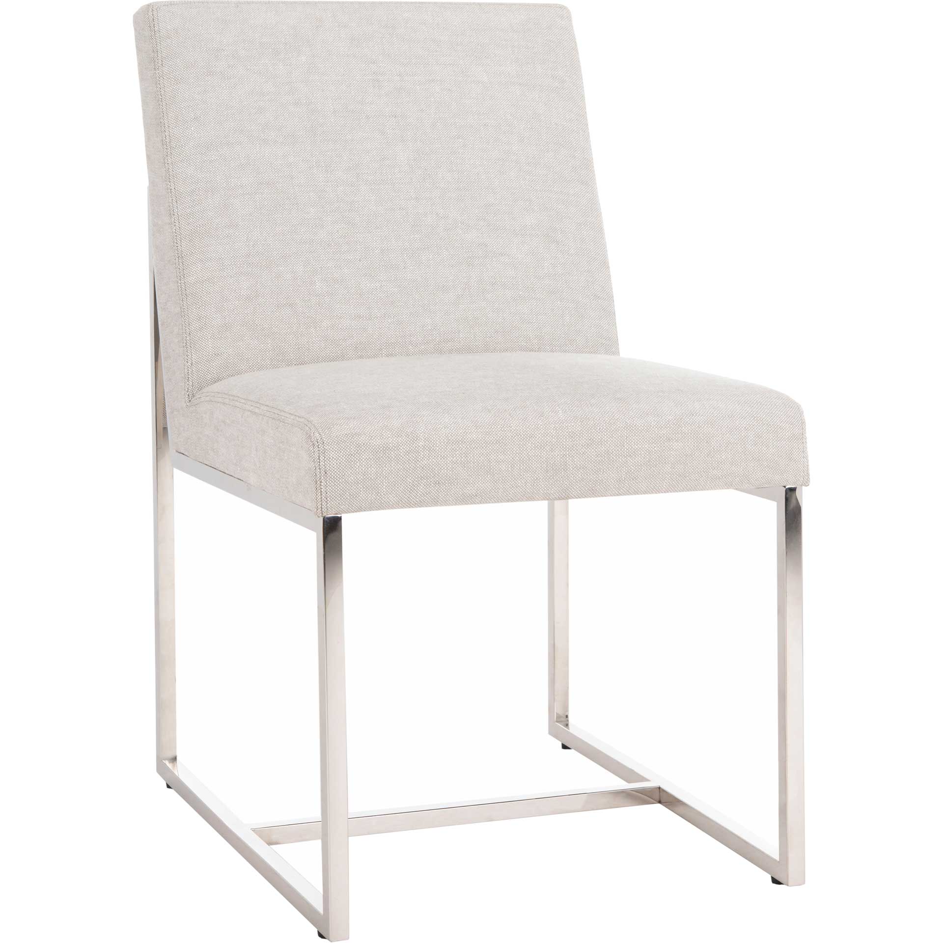 Lola Chrome Dining Chair Gray/White
