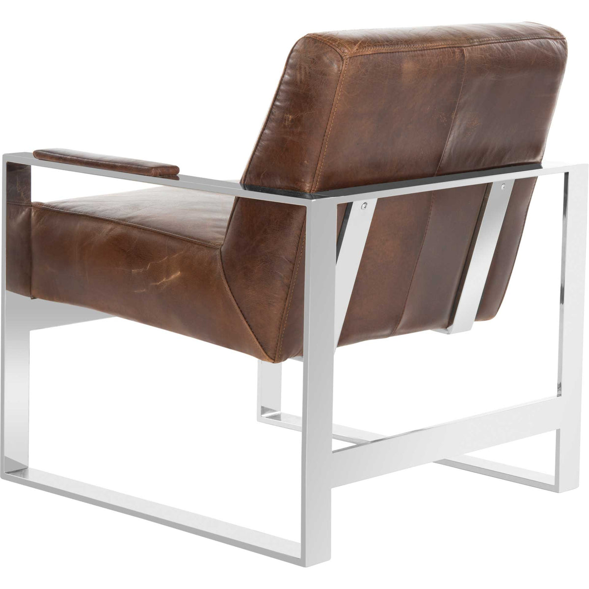 Parlon Occassional Leather Chair Vintage Cigar Brown