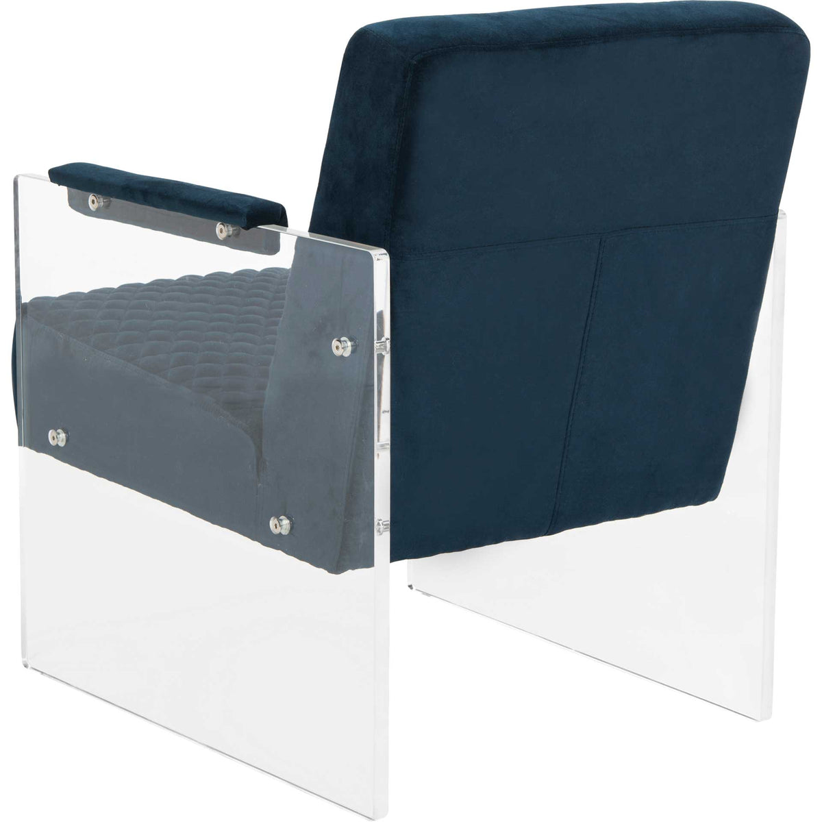 Maggie Acrylic Arm Chair Navy Blue