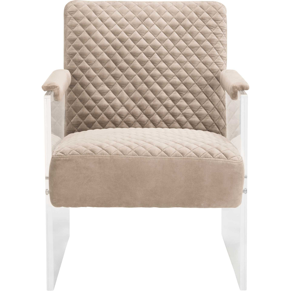 Maggie Acrylic Arm Chair Taupe