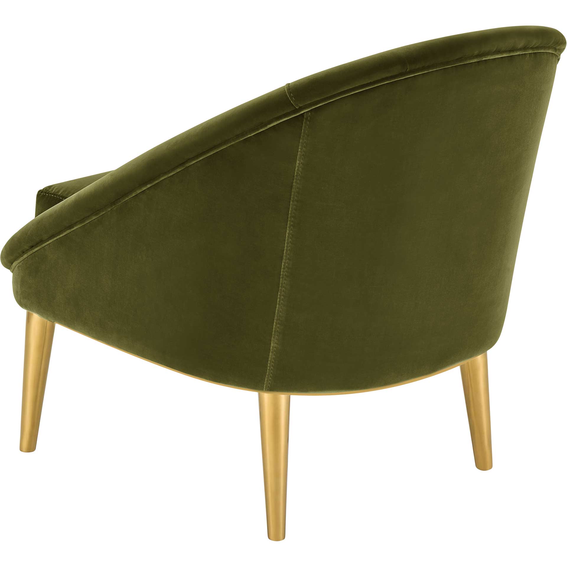 Holland Velvet Club Chair Gold/Dark Olive Green