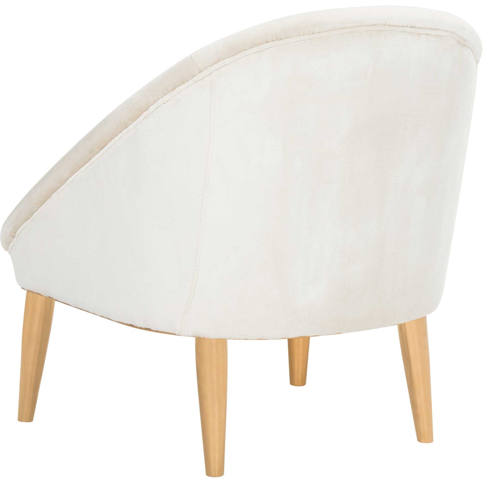 Holland Velvet Club Chair Gold/Bella White