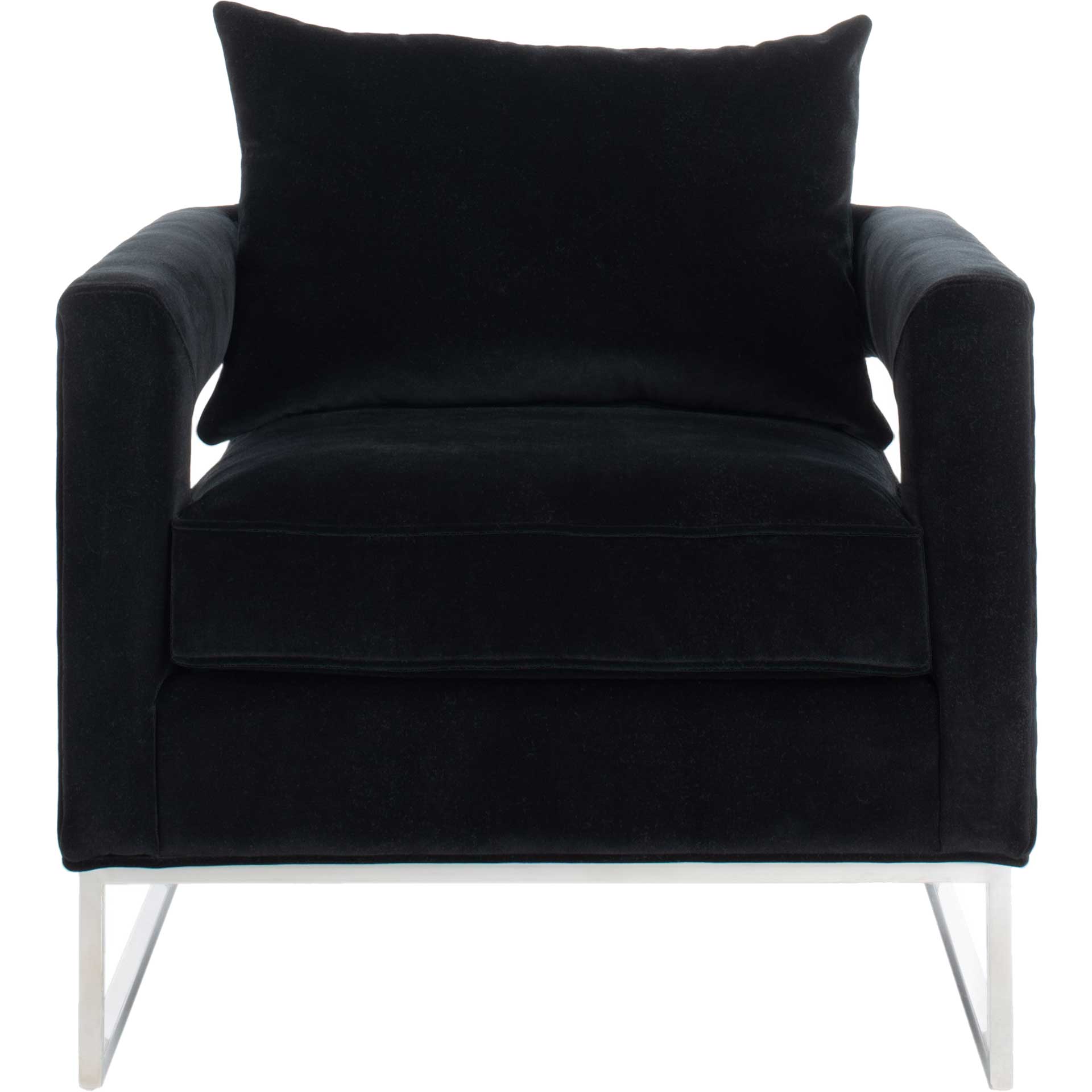 Olea Velvet Club Chair Black