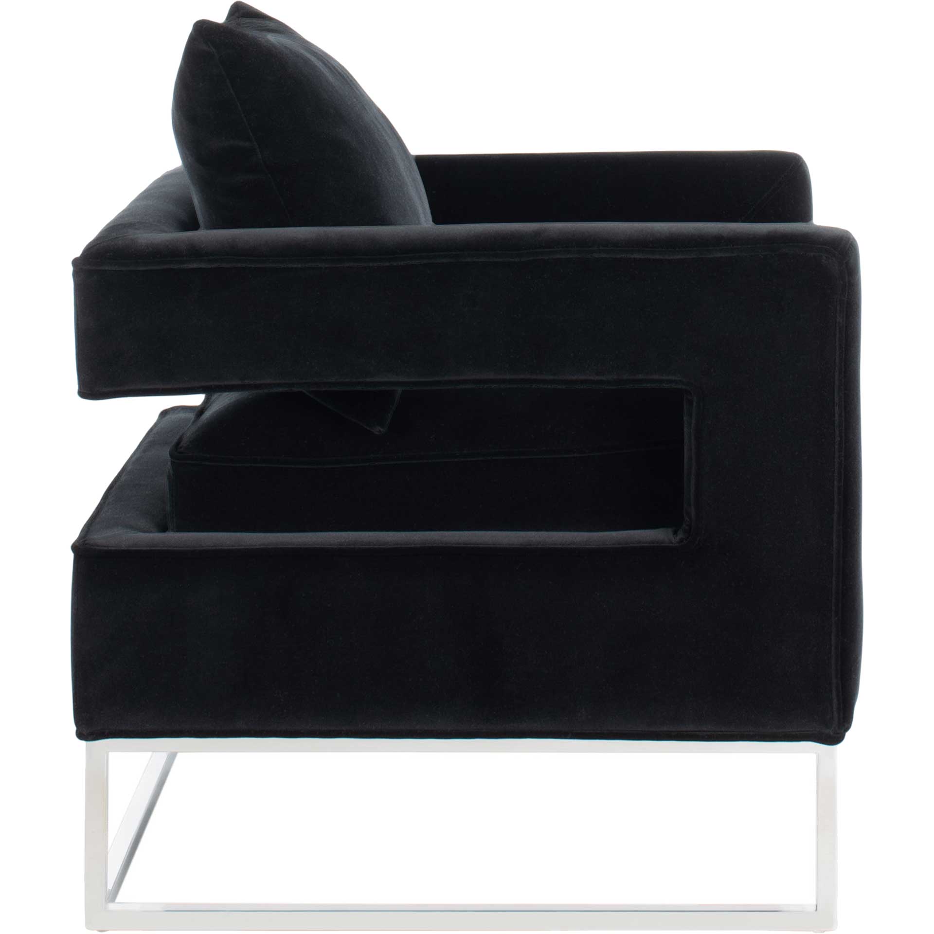 Olea Velvet Club Chair Black
