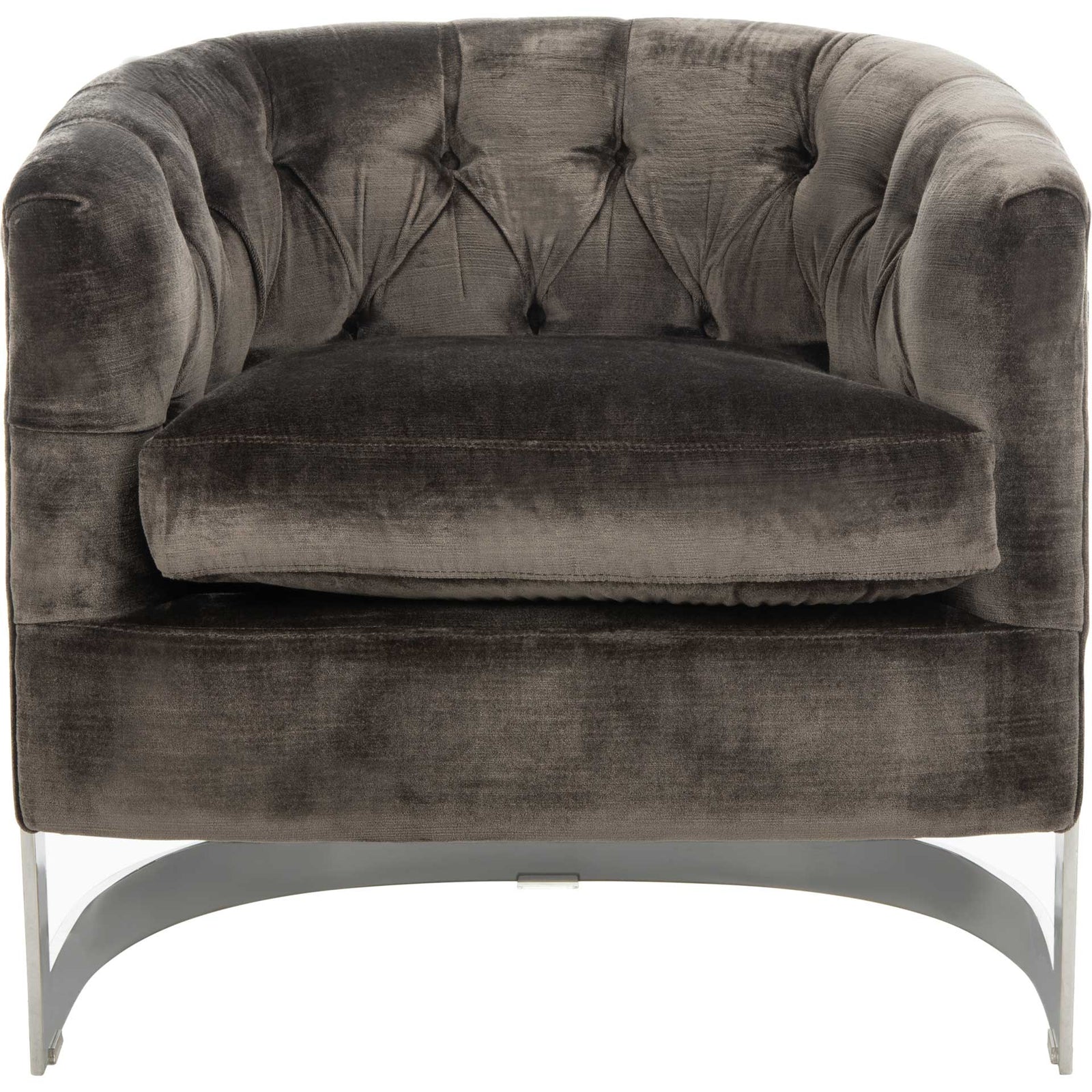 Zelah Velvet Chair Bella Shale Gray
