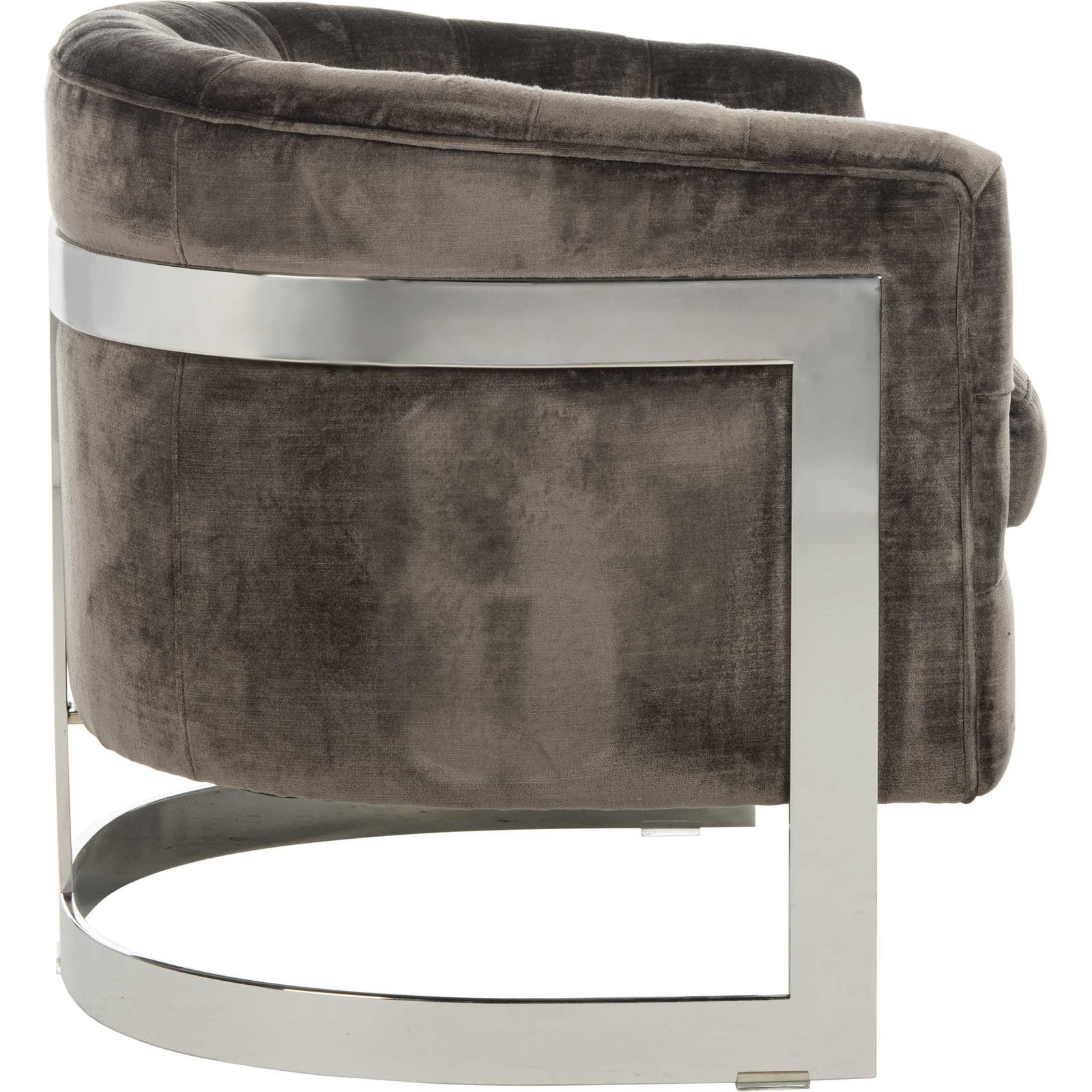 Zelah Velvet Chair Bella Shale Gray