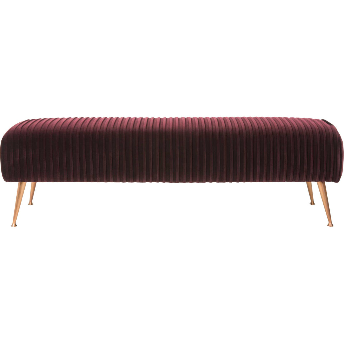 Sanguine Velvet Bench Brass/Giotto Cabernet