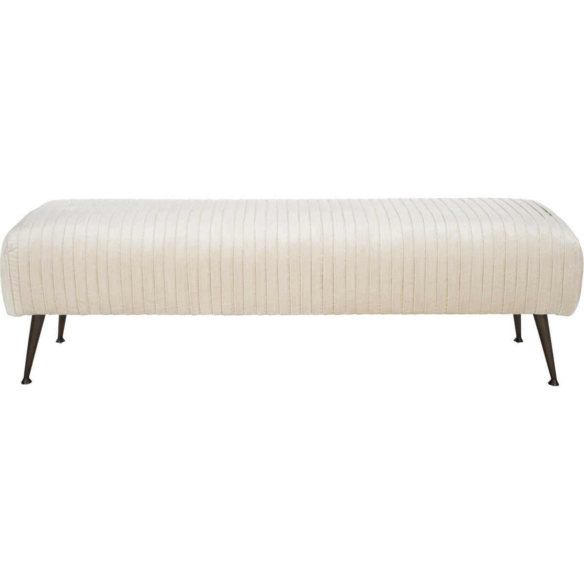 Sanguine Velvet Bench Antique Bronze/Bella White